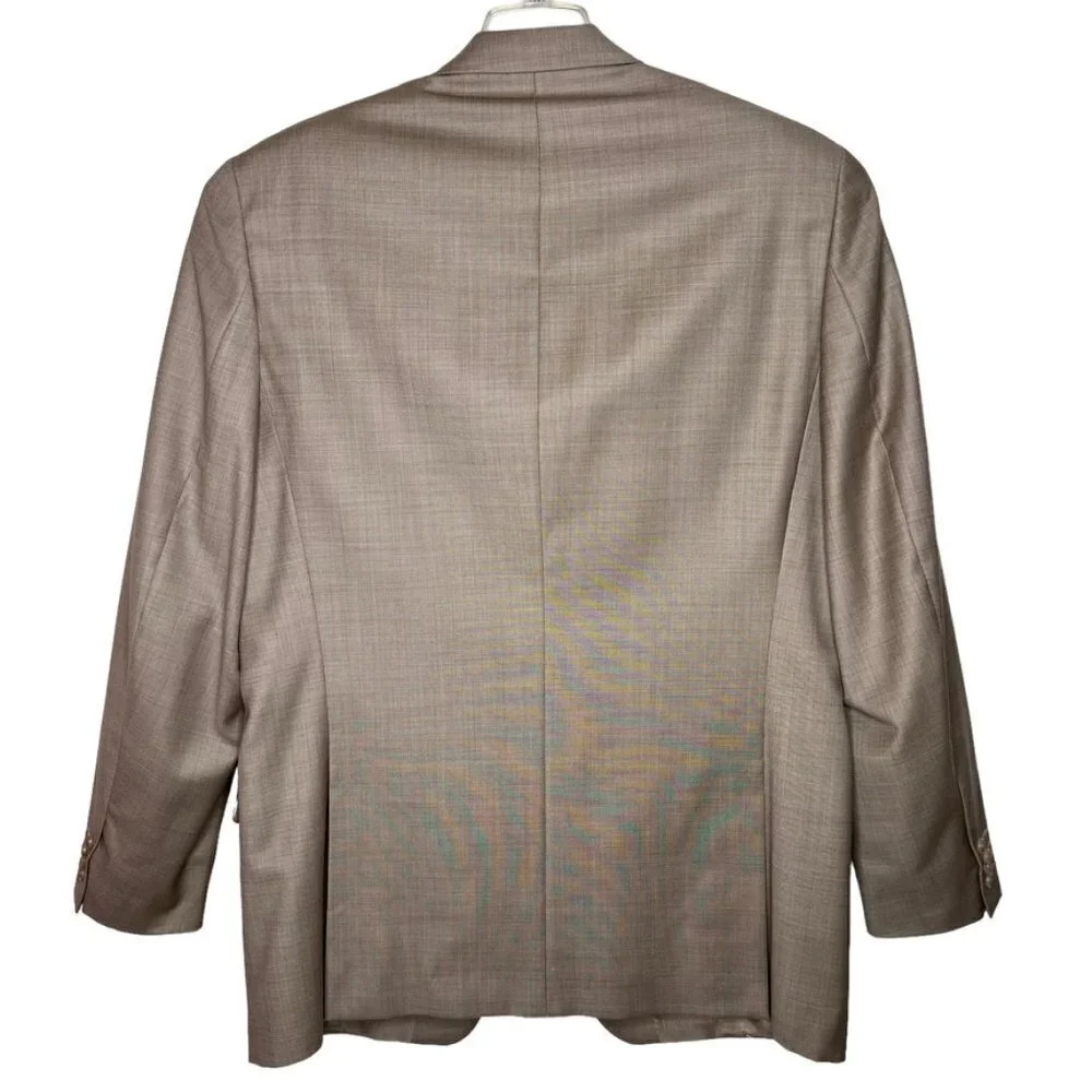 APT 9 Modern Fit Mens Wool Two Button Suit Jacket Sport Coat Size 44L Beige